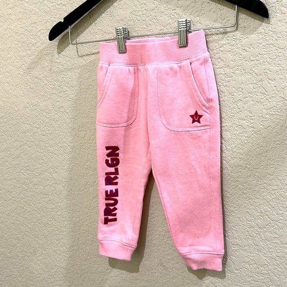 ▶️True Religion◀️ toddler girl sweat pants size 24m - Picture 2 of 7